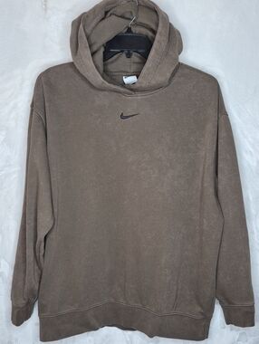 Vintage Nike Center Swoosh Embroidered Hooded Sweatshirt L